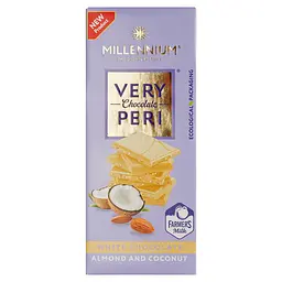 Уцінка. Шоколад білий Millennium VeryPeri Мигдаль та кокосова стружка 85 г (927560)