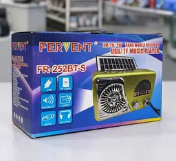 Портативний радіоприймач FERVENT FR-252BT-S – Bluetooth FM/AM/SW USB/TF акумуляторний - мініатюра 4