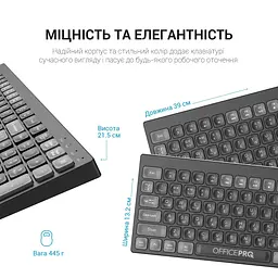 Клавіатура OfficePro SK985B Wireless Black (SK985B) - мініатюра 7