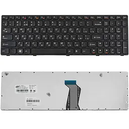 Клавіатура для ноутбука LENOVO (B570 B575 B580 B590 V570 V575 V580 Z570 Z575) rus чорний чорний frame