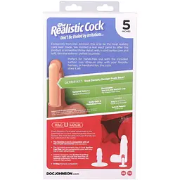 Фалоімітатор Doc Johnson The Realistic Cock ULTRASKYN 5 Inch with Balls, 13.3 см - мініатюра 11