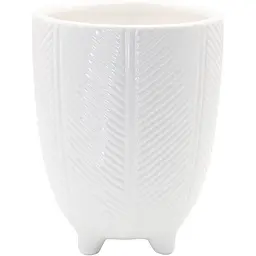 Ваза-кашпо МВМ My Home, 14 см, біла (DH-FLOWERS-28 M WHITE)