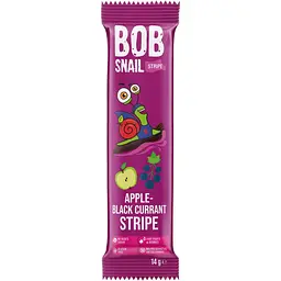 Цукерка фруктово-ягідна Bob Snail Яблучно-чорносмородиновий страйп 84 г (6 шт. х 14 г) - мініатюра 2