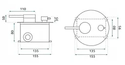 Душова система прихованого монтажу Rea Foss Clif + BOX brushed gold REA-P5647 - мініатюра 6