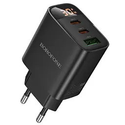 МЗП Borofone BA98A Ilustre with digital display PD30W (1USB-A/2C) Black