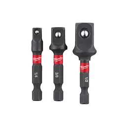 Адаптер для інструменту Milwaukee 1/4" HEX на квадрати 1/4", 3/8", 1/2" (4932479228) - мініатюра 2
