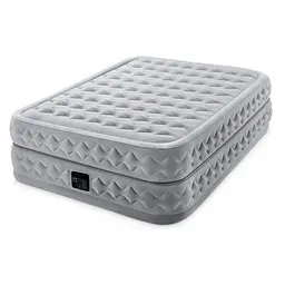 Надувне двоспальне ліжко Intex 64490 Prime Comfort Elevated з вбудованим електронасосом і подушками