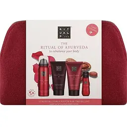 Набір для жінок Rituals The Ritual of Ayurveda: шампунь 70 мл + кондиціонер для волосся 70 мл + гель-пінка для душу 50 мл + суха олія для тіла та волосся 30 мл (8719134165838) - мініатюра 3