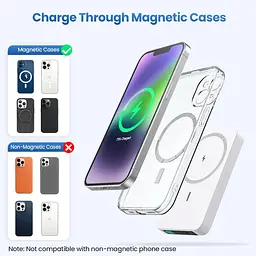 Магнітний павербанк HETP 10800 mAh, PD 20W, бездротова зарядка для iPhone 16/15/14/13 - мініатюра 3