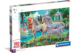 Пазл Clementoni Super: Єдинороги біля водоспаду (Super - Unicorns at the Waterfall Puzzle - 180 pcs.), 180 ел. (29794)