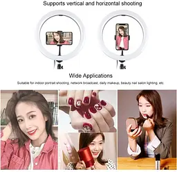 Кільцева USB LED лампа Puluz PKT3061B 11.8"+ штатив 1.65 м - мініатюра 9