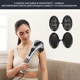Ручний антицелюлітний масажер No Brand з 2 насадками - мініатюра 4