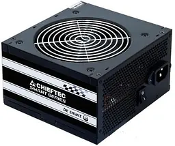 Блок живлення 500 Вт, Chieftec SMART, чорний, Active PFC, 120 мм, 2xMolex/3xSATA/1x6+2-pin/1x4+4-pin/1x20+4-pin, захист
