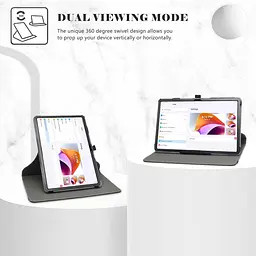 LiuShan сумісний з чохлом OSCAL Elite 1, чохлом Honor Pad 9 Pro, що обертається на 360 градусів підставкою зі штучної шкіри для пл - мініатюра 2