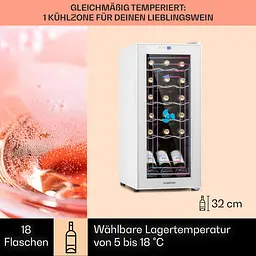 Винний холодильник Klarstein Shiraz 18 Slim Uno (10040215) - мініатюра 2