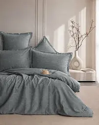 Комплект постільної білизни Євро Issimo  OYSTER 200×220 см, 35% Tencel  65% бавовна ексклюзив TC303376393