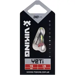 Балансир Viking Fishing Yeti Ice Jig 15mm 1.5g #02 Green Glam - мініатюра 2