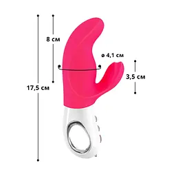 Вібратор-кролик Fun Factory MISS BI pink/white, 2 незалежні мотори, діаметр 4,2 см - мініатюра 2