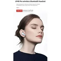 Бездротові навушники Lenovo Thinkplus Live LP40 Pro білі - мініатюра 7