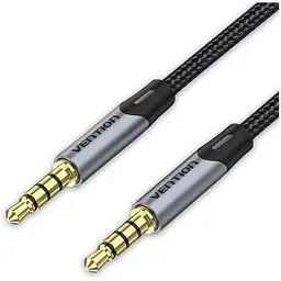 Кабель мультимедійний 3.5mm M to 3.5mm M 0.5m (4pin) gray Vention (BAQHD)