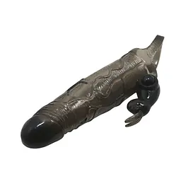 Насадка на член - Brave Man Vibrating Penis Sleeve 5,91" Black - мініатюра 5
