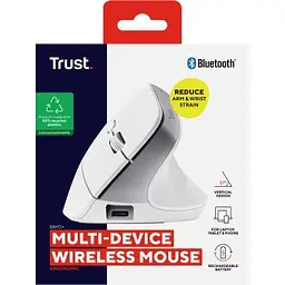 Комп'ютерна мишка Trust Bayo+ Ergonomic Wireless/Bluetooth White (25399) - мініатюра 9