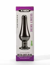 Анальна пробка Secret Shine Guncolour Jewelled, 12,9 см (чорний) - мініатюра 3
