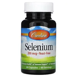 Селен Selenium 200 mcg 60 Capsules Carlson vit0004971