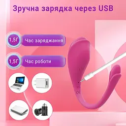 Смарт вібратор міні масажер точки G та клітора Love Spouse рожевий — Силіконовий вібратор із керуванням через додаток - мініатюра 4