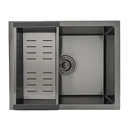 Кухонна мийка Gappo GS5040-6 інтегрована 500x400 мм, нержавіюча сталь, поверхня PVD, Чорний - мініатюра 2
