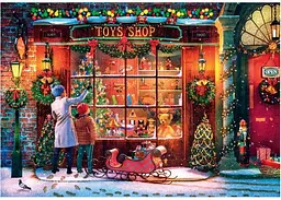 Пазл Clementoni Classic Christmas Collection: Різдвяні вітрини магазинів (Classic Christmas Collection - Christmas Shop Windows Puzzle - 500 pcs.), 500 ел. (35567) - мініатюра 2
