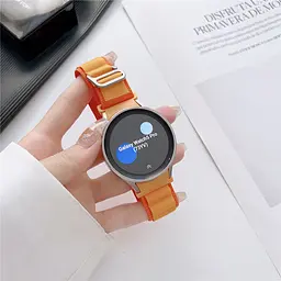 Ремінець для Samsung Galaxy Watch 4 Classic 46mm - помаранчевий Watchbands Cloth Wave ширина кріплення 20мм нейлоновий (WB021-9757210) - мініатюра 5