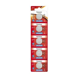 Батарейка CR 2025 Lithium 5pcs Blister Panasonic (CR-2025/5BE)