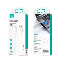Кабель USAMS SJ607 U84 2A Micro Charging & Data Cable 1M White - мініатюра 2