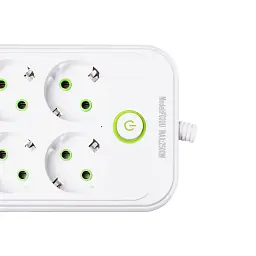 Мережевий фільтр-подовжувач ONE 8 розеток 4 USB 2,8 метри, білий Yiwu HP-5-27 - мініатюра 6