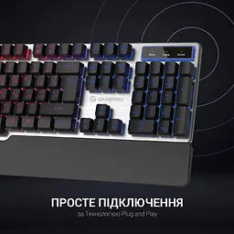 Клавіатура GamePro GK599 Stinger RGB USB Silver (GK599) - мініатюра 6