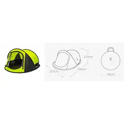 Туристичний намет ZaoFeng Camping Tent саморозкривний - мініатюра 3