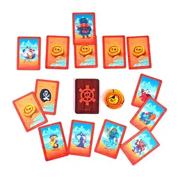 Дитяча карткова гра "Карррамба пірати! Vladi Toys" VT8077-07, 50 карт 12 монет, правила гри - мініатюра 2