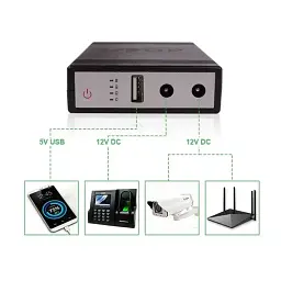 ДБЖ для роутера WGP103-51212 18W 10400mAh black EU - мініатюра 3