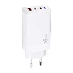 Зарядное устройство для XoKo 2xUSB-C PD65W + 1xUSB QC3.0 GaN white (XK-QC-630)