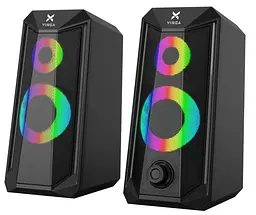 Акустична система Vinga 2.0 SP-200 LED USB Black (SP-200 LED USB Black)