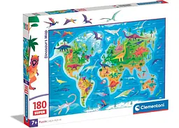 Пазл Clementoni Super: Карта поширення динозаврів (Super - Dinosaurs Map Puzzle - 180 pcs.), 180 ел. (29790)