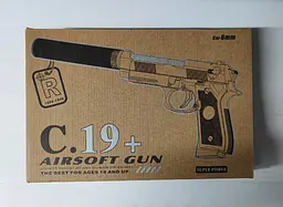 Іграшковий пістолет для страйкболу Airsoft Gun C.19+ реалістична ігрова модель Чорний - мініатюра 4