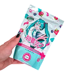 Японські желейні цукерки Hatsune Miku зі смаком полуниці та чорниці 125г - мініатюра 7