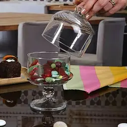 Цукерниця Pasabahce Patisserie на ніжці з кришкою 19 см (96878) - мініатюра 7