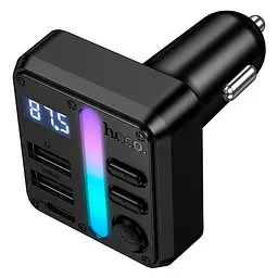 Адаптер автомобільний HOCO Libre car BT FM transmitter E89 2USB/1Type-C, 45W/3A, PD/QC - мініатюра 3