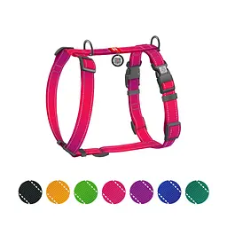 Шлея для собак WAUDOG Nylon Mono H-подібна з QR паспортом, світловідбивна, S рожева (54567) - мініатюра 3
