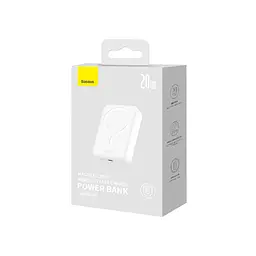 Зовнішній аккумулятор Baseus Magnetic Mini Wireless Fast Charge Power Bank 20000mAh 20W Білий - мініатюра 2