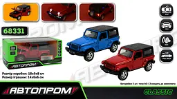 
Машинка металева Jeep Wrangler 1:32 АВТОПРОМ світло звук двері 68331 - мініатюра 6