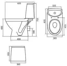 Унітаз-компакт Kolo Runa L89208000 з кришкою Soft Close, Білий - мініатюра 2